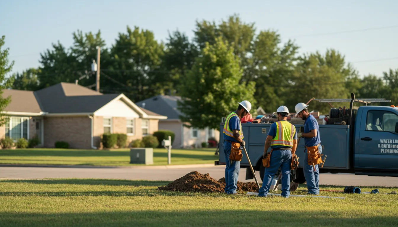 Residential water line and bathroom plumbing service in Butterfield, MO